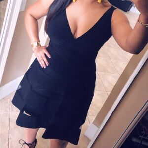 Ralph Lauren Black Label V-Neck Mini Dress